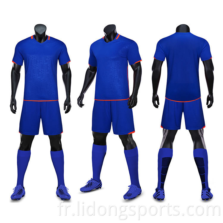 Fabricant Wholesale Sport Port Football Polyester Jeunesse Foot de football Ensembles Jersey Soccer Ensemble Blanc